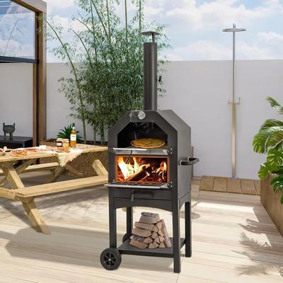 Yodolla - Outdoor Pizzaofen, holzbefeuerter Pizzaofen für draußen, Patio Pizzabäcker mit Image