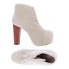 Jeffrey Campbell Damen Stiefelette, Gr. 39, cremeweiß, Leder