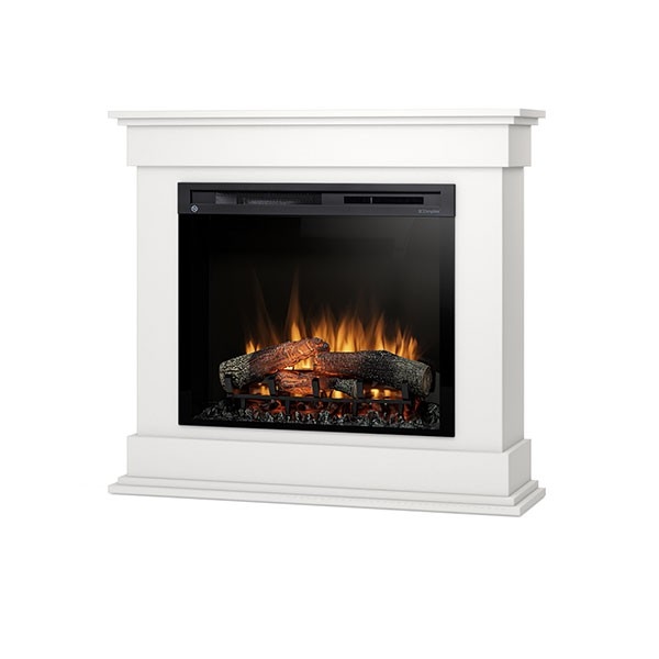 OutInFire LENOX – Freistehender elektrischer LED-Kamin – 28 Zoll – Mattweiß – 103 x 94 x 29 Image