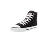 Sneaker ETHLETIC "White Cap Hi Cut", Gr. 43, schwarz-weiß (jet schwarz, just weiß), Obermaterial: 100% Baumwolle; Futter: 100% Baumwolle; Decksohle: 100% Baumwolle; Sohle: 100% Naturkautschuk, Schuhe Canvassneaker Sneaker high Sneakerboots,...