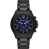 Chronograph MICHAEL KORS "SAGE", schwarz, Armbanduhren, Herren, Armbanduhr, Herrenuhr, Edelstahlarmband, analog, Tag, Stoppfunktion