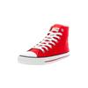 Sneaker ETHLETIC "White Cap Hi Cut", Gr. 39, rot (cranberry rot just weiß), Obermaterial: 100% Baumwolle; Futter: 100% Baumwolle; Decksohle: 100% Baumwolle; Sohle: 100% Naturkautschuk, Schuhe Canvassneaker Sneaker high Sneakerboots, Fairtrade Produkt