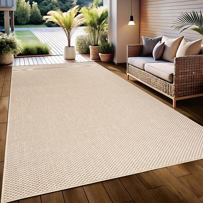 Teppich MY HOME "Venedig auch als Läufer erhältlich" Gr. 6, beige, B:200cm H:4mm L:290cm, Kunstfaser, Teppiche, In- und Outdoor geeignet, Sisal-Optik, Wetterfest & UV-beständig Image