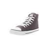 Sneaker ETHLETIC "White Cap Hi Cut", Gr. 43, grau (pewter grau, just weiß), Obermaterial: 100% Baumwolle; Futter: 100% Baumwolle; Decksohle: 100% Baumwolle; Sohle: 100% Naturkautschuk, Schuhe Canvassneaker Sneaker high Sneakerboots, Fairtrade Produkt