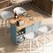 Kitchen Island with Foldable Counter Top, Kitchen Storage Cart with Slide-Out Shelf, Rolling Kitchen Cart on Wheels