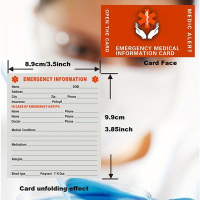 TEMU 5pcs - & Portable Information Wallet Inserts For