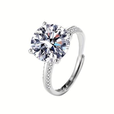 TEMU 5- Moissanite For Women - Platinum-plated, , For & Gifting