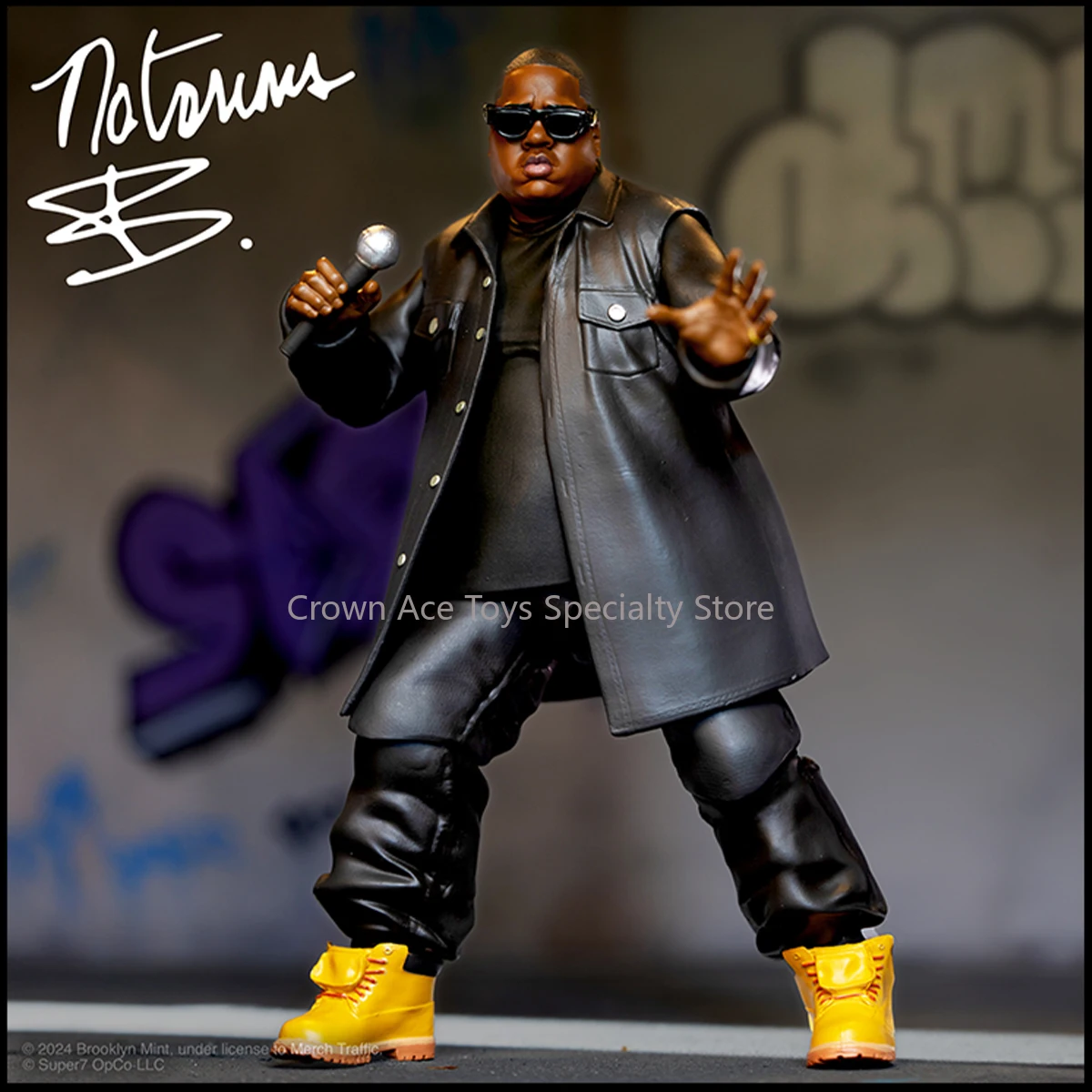 Auf Lager Super7 HIP HOP Band The Notorious B.I.G. DELUXE Actionfigur, trendiges Sammlerstück, Spielzeug, Ornament, Desktop-Modell