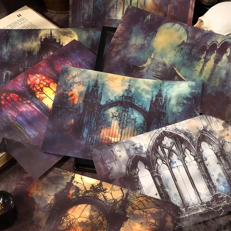 20 Blatt Packung Material Pack Lost Dreams Manor Handbuch Dekorative Collage Unterstreichenaufkleber Scrapbooking Schnitt 199 × 156 mm Image