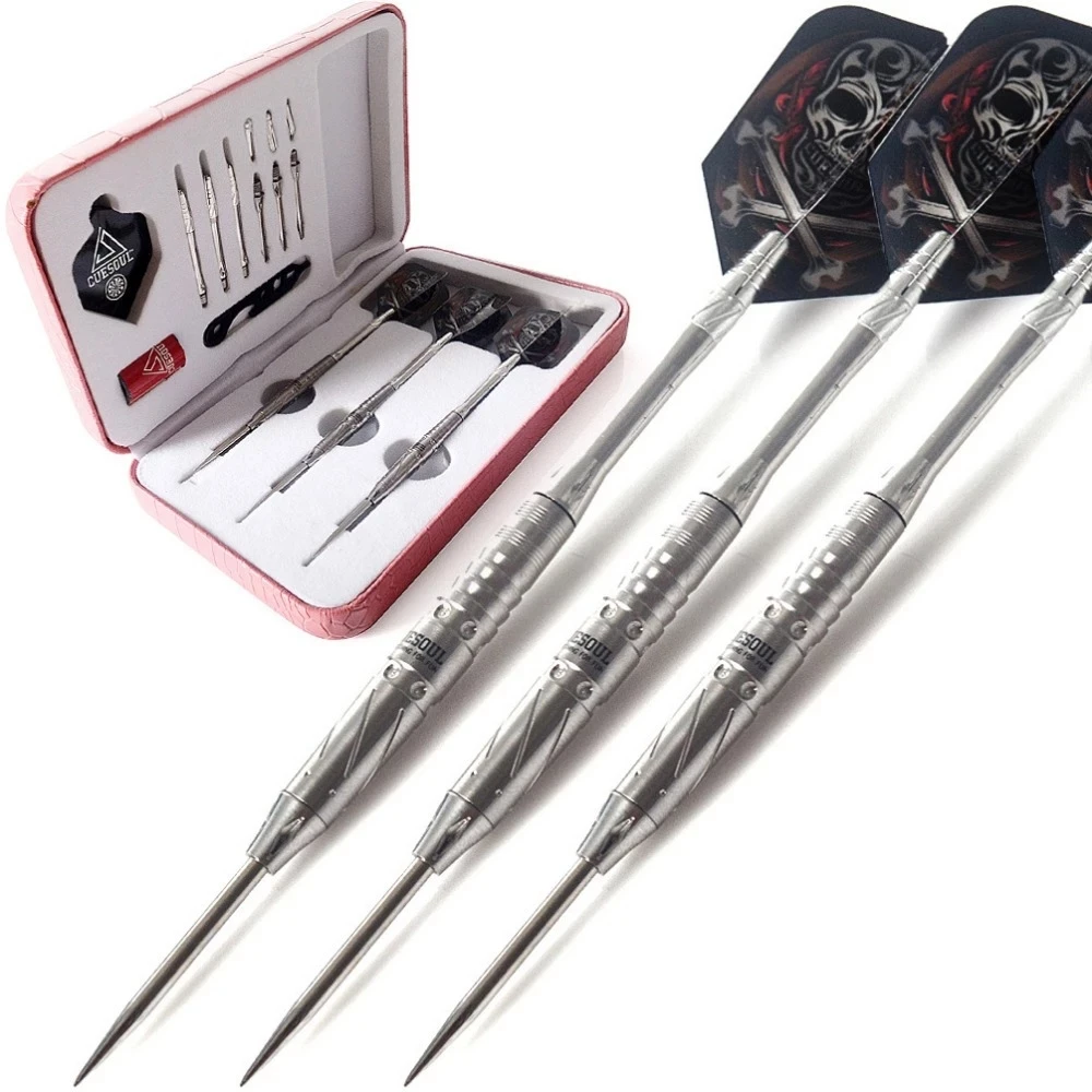 CUESOUL Fighting-Soul 95 % Tungsten Conversation Steel Tip Darts mit luxuriösem Queue-Etui – 18 g Image