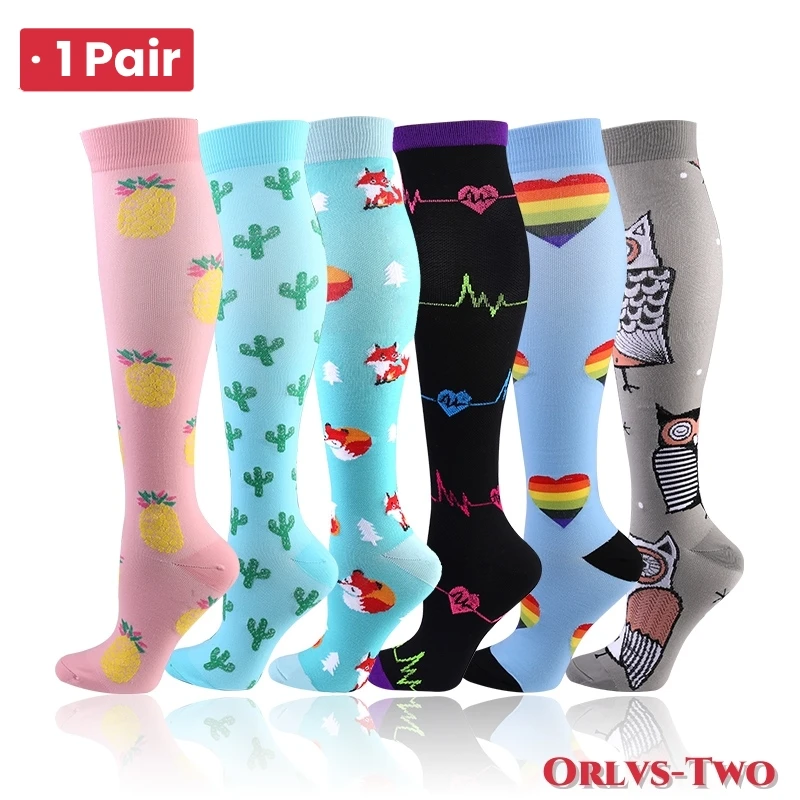 Compression Socks Doctor Nurse Golfs Tube Fit Medical Edema Diabetes Varicose Veins Soccer Men Stockings S-XXL Large Size Image