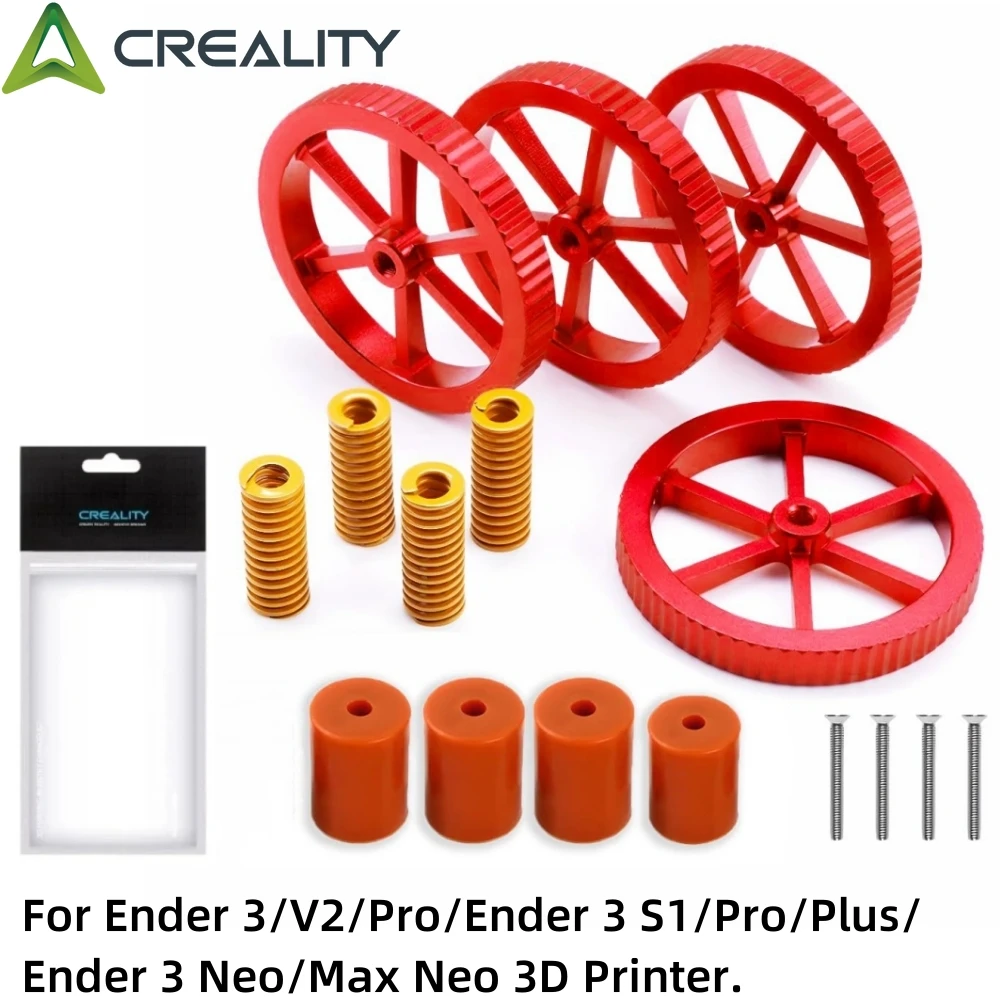 Creality ender 3 federn upgrade kit, hot bed nivelling kit für ender 3/v2/pro/ender 3 s1/pro/plus/ender 3 neo/max neo 3d drucker. Image