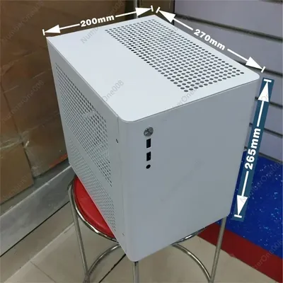 D4 Computer Kleines Gehäuse Mini Itx Matx Kleines Gehäuse ATX Großes Netzteil High Display Deck Computer Host Case