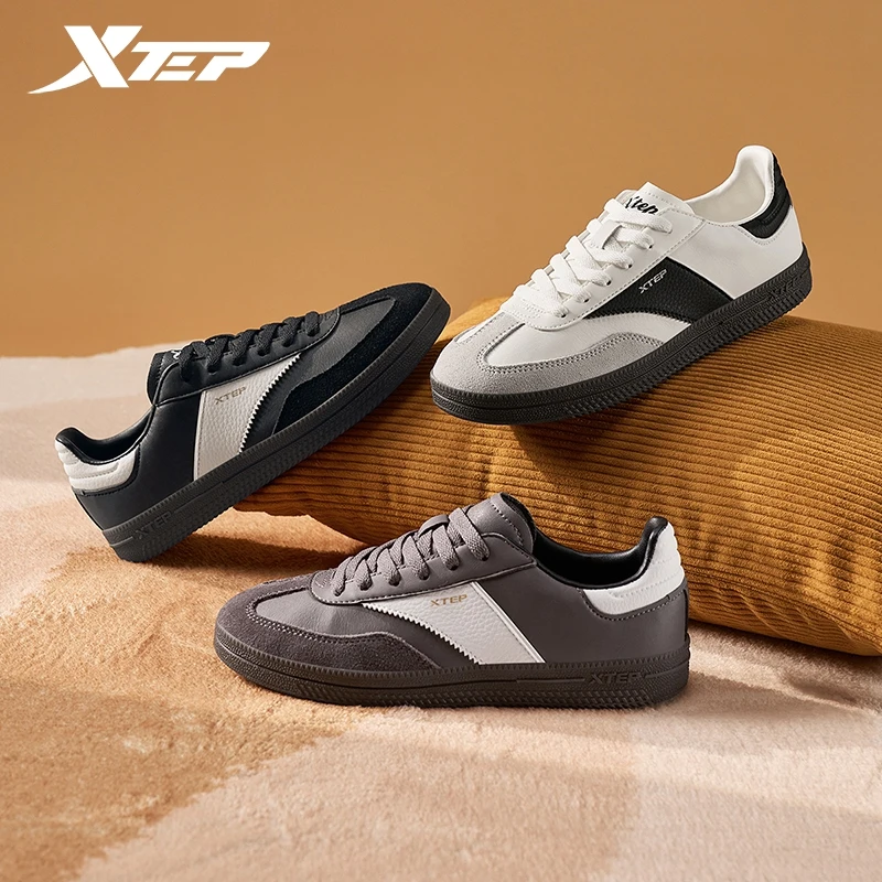 Xtep GAT Skateboarding Shoes For Women 2025 Spring Stability Comfortable Sports Shoes Classics Street Soft Sneakers 875118310008