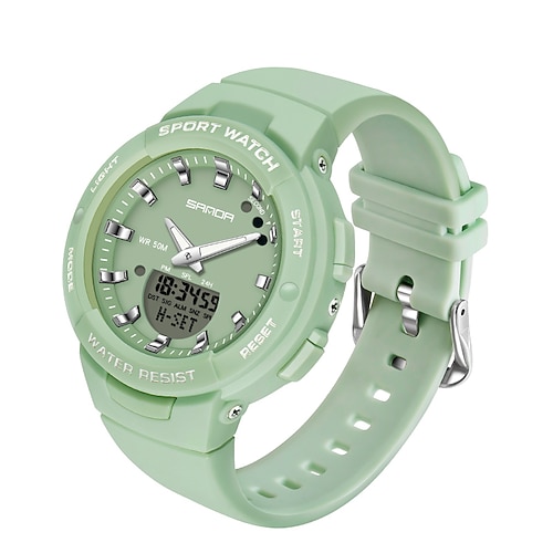 SANDA Hommes Montre Digitale Mode Décontractée Montre Bracelet Résistance aux chocs Lumineux Chronomètre Fonction réveille Compte à rebours Résine Suivre
