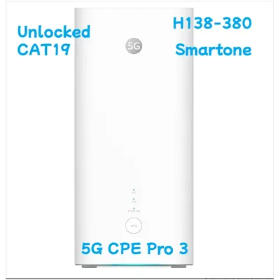 Smartone H138-380 5G CPE PRO 3 (GHTelcom) Router Category 19 WFi 6+ 2 ports RJ45 Slot NanoSIM Box