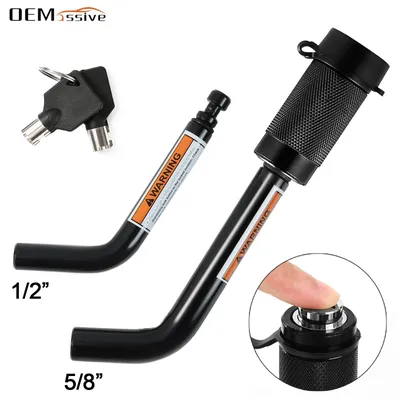 5/8" 1/2" Trailer Hitch Pin Lock with Keys for RV Truck Trailer Tow Receiver Universal Anti Theft Towing Trailer Hitch Locking