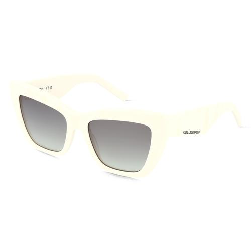 Karl Lagerfeld KL6158S Damen-Sonnenbrille Vollrand Cateye Acetat-Gestell, weiß