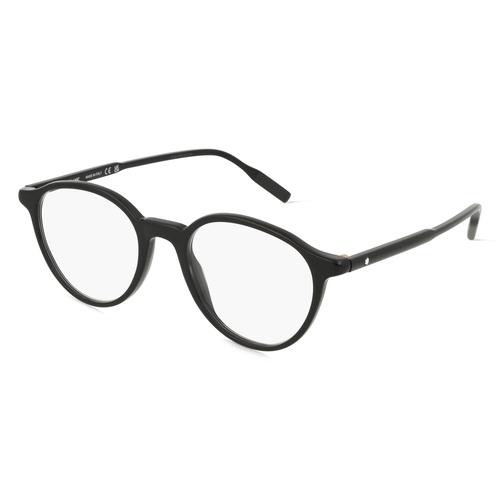 Montblanc MB0291O Herren-Brille inkl. Gläser Vollrand Rund Acetat-Gestell 50mm/20mm/150mm, schwarz