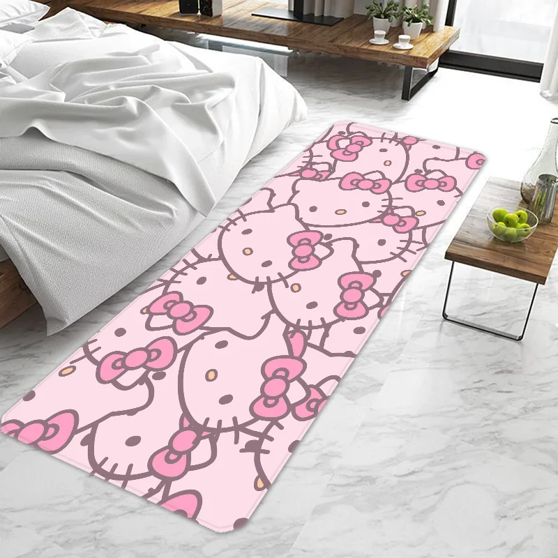 Cute cartoon Hello Kitty Sanrio Door Mat Entrance Non-slip Washable Kitchen Carpet Living Room Hallway Rugs Bathroom Bath