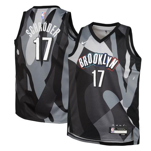 Brooklyn Nets Nike City Edition Swingman-Trikot 2024 – Silber – Dennis Schröder – Jugendliche