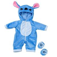 Anzug Schuhe Puppen-Outfit für 18 Zoll 43cm Babypuppe süße Pullover Strampler Puppenkleidung