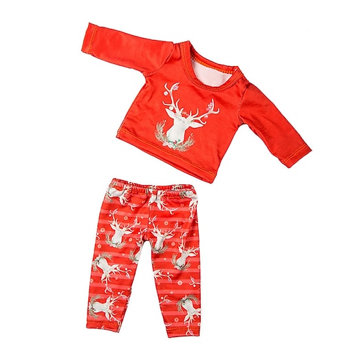18 Zoll Mädchenpuppe Weihnachtsgeschenk Kleidung und Zubehör Set einschließlich Weihnachtsgeschenk Kleidung und Kleid Geschenk für Kinder (OHNE PUPPE)