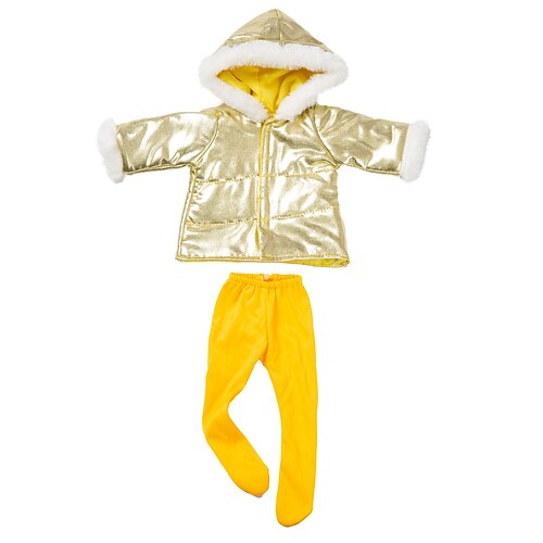 18-Zoll-Puppenkleidung und Accessoires, Winter-Puppen-Outfits-Set, Mantel und Hose für 18-Zoll-Puppen, Mädchen, Geschenke (ohne Puppe)