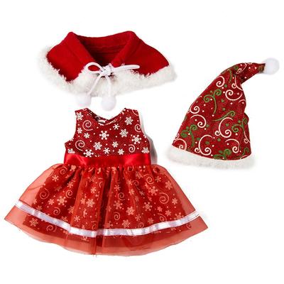 18 Inch Girl Doll Christmas Clothes and Accessories Set Including Christmas Clothes and Dress Gift for Kids(WITHOUT DOLL)