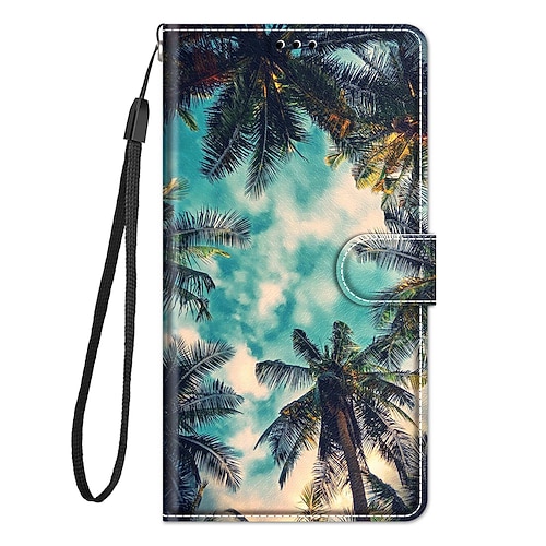 Handy Hülle Handyhüllen Für S25 S24 S23 S22 Plus Ultra S23 FE S20 A55 5G A35 5G A25 A15 Rückseite Mit Ständer Mit Handgelenkschlaufe Kartenfach Retro TPU PU-Leder Image