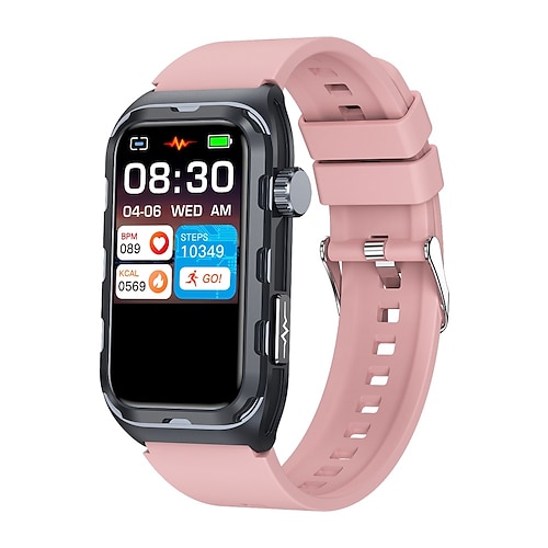 696 TK79 Smartwatch 1.47 Zoll Smart-Armband Bluetooth EKG PPG Temperaturüberwachung Schrittzähler Kompatibel mit Android iOS Damen Herren Nachrichterinnerung IPX-0 27mm Uhrengehäuse Image