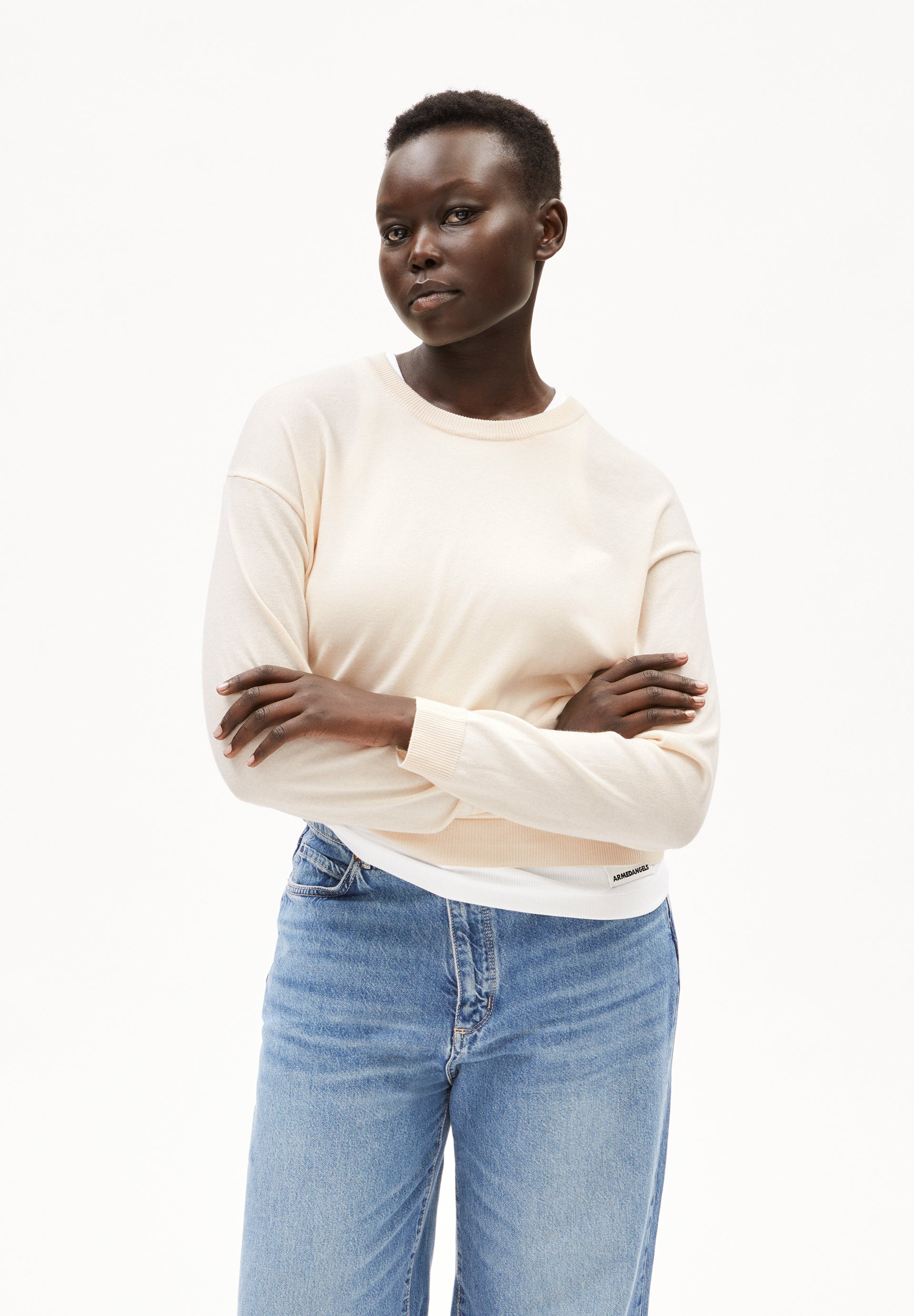 LARUNAA | Pullover aus Bio-Baumwoll Mix - beige (L) Image