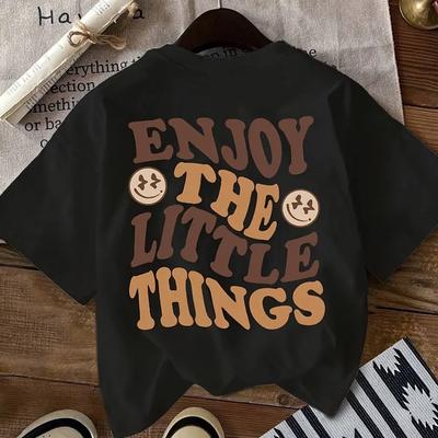 TEMU Letter Neck T-shirt, Casual Short Sleeve Top For , Women's Clothing Image