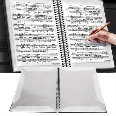 TEMU Music Themed Folder, Music File Folder A4 Size Sheet Abs Storage Holder For Guitar Musical Instrument Accessories