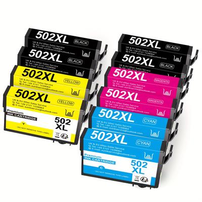 TEMU 10-pack Of 502xl Multipack Printer Cartridges Compatible With Epson 502 Xl Cartridges Workforce Wf-2860 Wf-2865 Wf-2880 Home Xp-5100 Xp5100 Xp-5105 Xp5105 Xp-5150