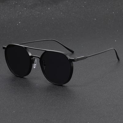 TEMU Stylish Large Frame Glasses Matte Metal Glasses High-end Texture Glasses Image