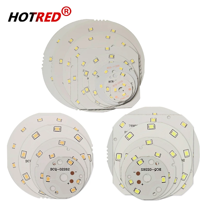 10 pz 3 W 5 W 7 W 9 W 12 W 15 W 18 W 24 W 2835 SMD PCB Pannello Della Lampada A Led SMD2835 Ad Alta Luminosità bordo luminoso per la plafoniera giù luce