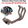 Slip On Per Yamaha XSR 900 FZ09 MT MT09 MT-09 FZ-09 XSR900 Sistema Collegamento Anteriore Tubo Di Scarico Moto 51mm Fuga In Lega di Titanio