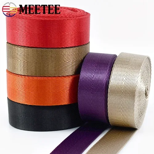 5 mètres 20-38mm 1mm ruban de sangle en Nylon pour sangle sac sac à dos ceinture ruban bande siège de voiture biais reliure bricolage accessoires de couture
