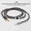 Cavo per cuffie XLR a 4 pin da 8 core da 4,4 mm a 2,5 mm - Cavo audio placcato argento rame OCC per Hifiman Ananda, Sundara, HE1000se, H