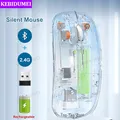 Mouse Bluetooth Mouse wireless 2.4G Mouse trasparente dual-mode Mouse silenzioso 1600 DPI Mouse ricaricabile per PC portatile MacBook