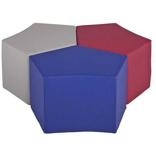 Ensemble 3 Poufs Arpège Accueil End/pvc Floral Assortis - Manutan Expert
