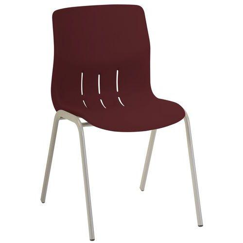 Chaises Réunion Rio M2 Pièt.oblong Alu Bordeaux - Manutan Expert