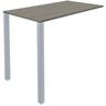 table lounge 2 pieds l120 x p80 x h105 chêne gris / alu