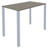 table lounge 4 pieds l120 x p60 x h105 chêne gris / alu