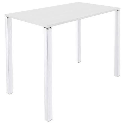 table lounge 4 pieds l120 x p80 x h105 blanc / blanc