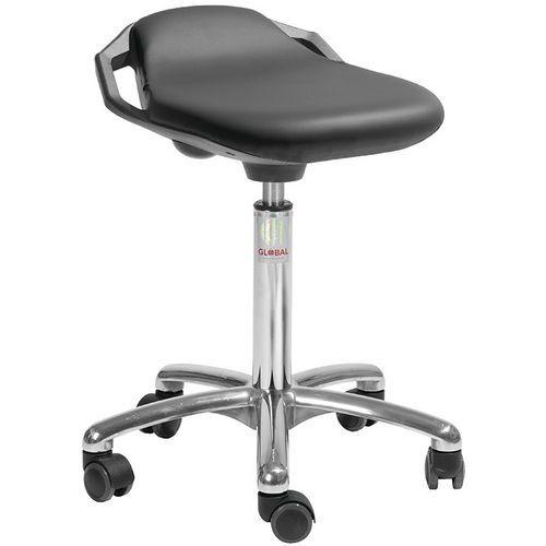 Tabouret Space - Imitation Cuir - Medium - Noir - Global Professional Seating