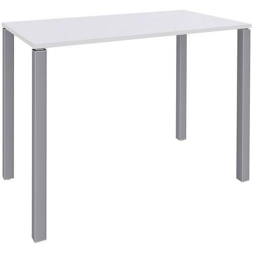 Table Haute 4 Pieds L120xh105xp60cm Blanc/pied Alu - Simmob
