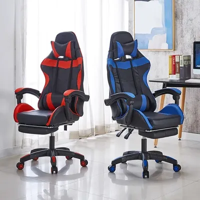 Office Computer Gaming Chair Backrest and Seat Height Adjustable Swivel Recliner Racing Ergonomic