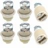 Dolaso - 6er-Pack G9-Lampenfassung mit Fassung, G9-Halogenfassung mit Keramikgewinde